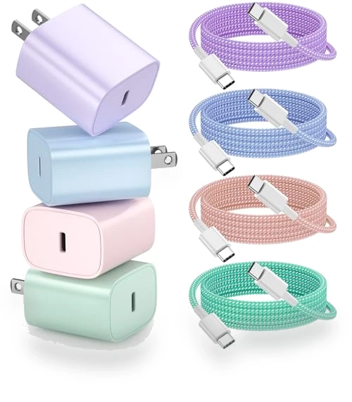 Fast Charging Wall Charger Block with USB C Cable — Chargers