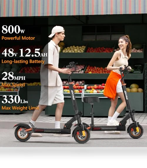 Folding Electric Scooter with Seat — Electric Self-Balancing Scooters, Hidoes