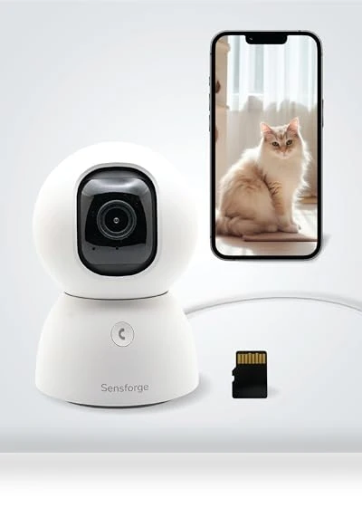 Indoor Pan-Tilt Security Camera — Smart Home Security, Sensforge