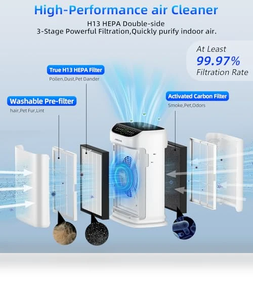 Large Room Air Purifier — Activated Carbon Air Purifiers, AnEgoe