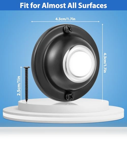 LED Round Door Bell Switch — Push Buttons, RANERVZ