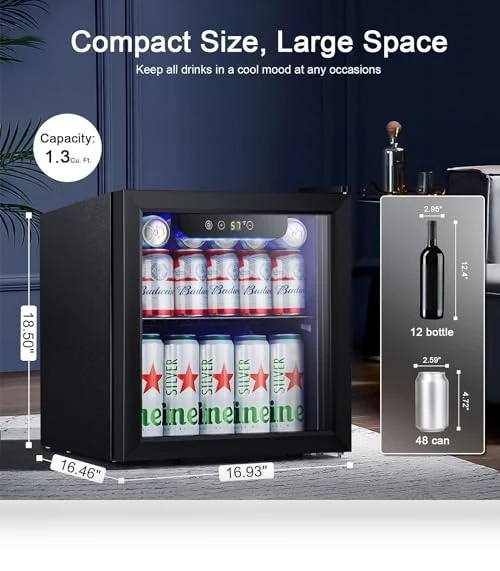 Mini Fridge Cooler — Drink Coolers, Antarctic Star