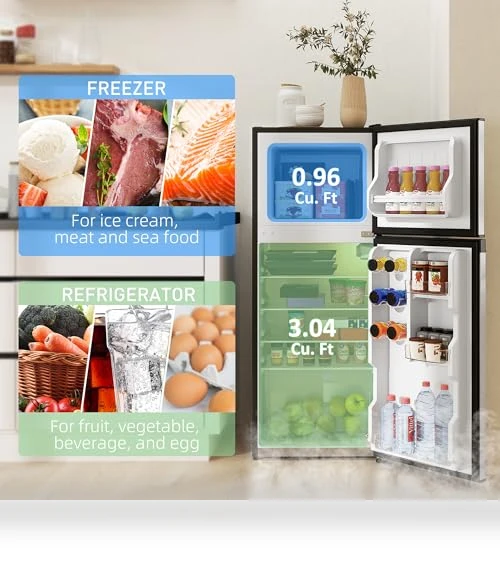 Mini Fridge with Freezer — Mini Fridges, HOMCOM