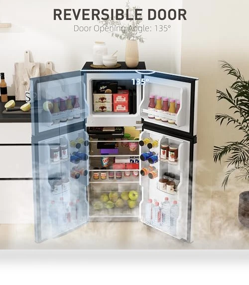 Mini Fridge with Freezer — Mini Fridges, HOMCOM