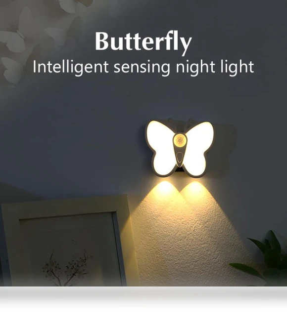 Motion Sensor Cabinet Light Butterfly Night Light — Night Lights, Warmya