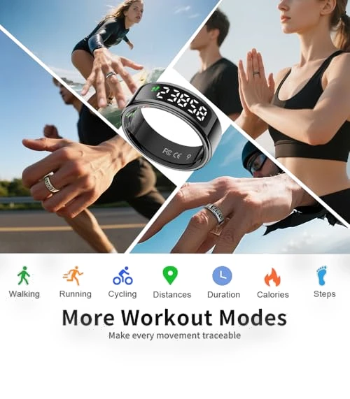 Smart Ring - Sleep Tracker with Heart Rate, Blood Oxygen, Step Counter — Wearable Accessories, UouNeaCo