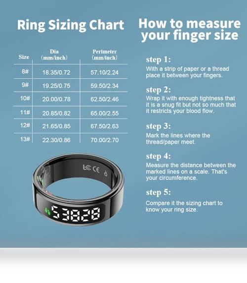 Smart Ring - Sleep Tracker with Heart Rate, Blood Oxygen, Step Counter — Wearable Accessories, UouNeaCo