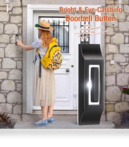 Solid Metal LED Light Up Doorbell Button — Push Buttons, Enhon