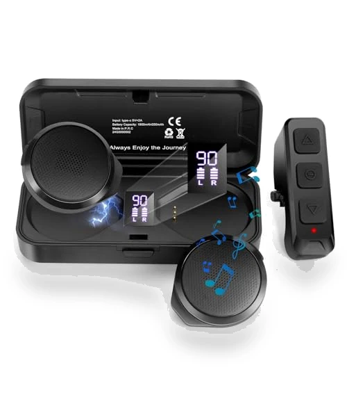True Wireless Helmet Headset with Remote Control — Wireless Headsets for Powersports, FEYA