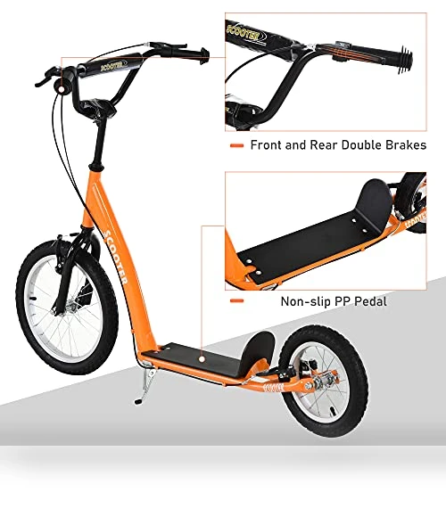 Youth Scooter Kick Scooter for Kids — Push Scooters, Aosom