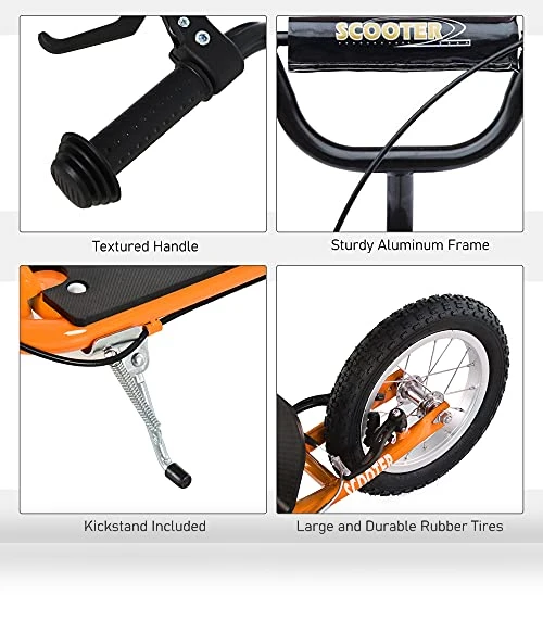 Youth Scooter Kick Scooter for Kids — Push Scooters, Aosom