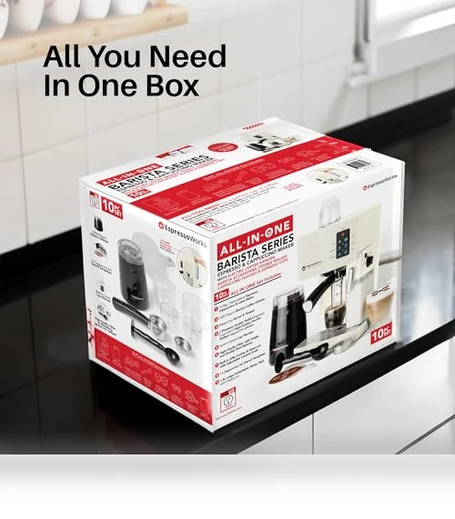 19-Bar Espresso, Cappuccino and Latte Maker 10-Piece Set — Coffee & Espresso Combos, EspressoWorks