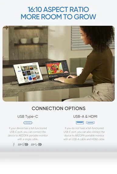 2.5K Portable Monitor — Display Solutions, ARZOPA