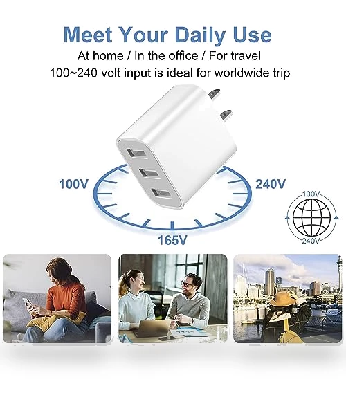 3-Port USB Wall Charger — Chargers, XIANGHONGYIAN
