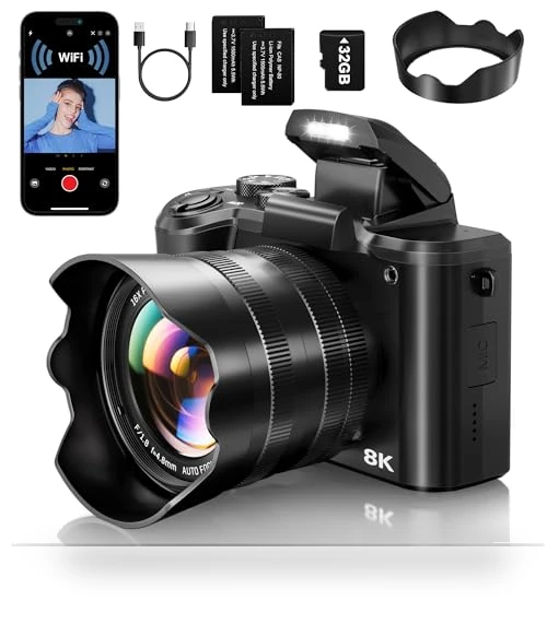 8K Digital Camera for Photography — Camcorder, XNSIAKXA