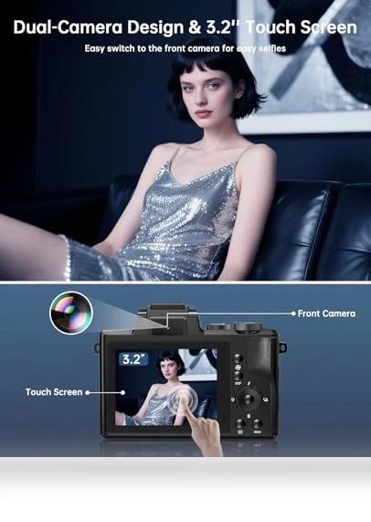 8K Digital Camera for Photography — Camcorder, XNSIAKXA