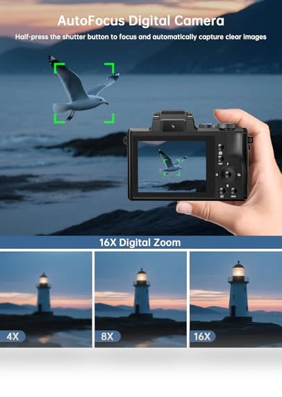8K Digital Camera for Photography — Camcorder, XNSIAKXA