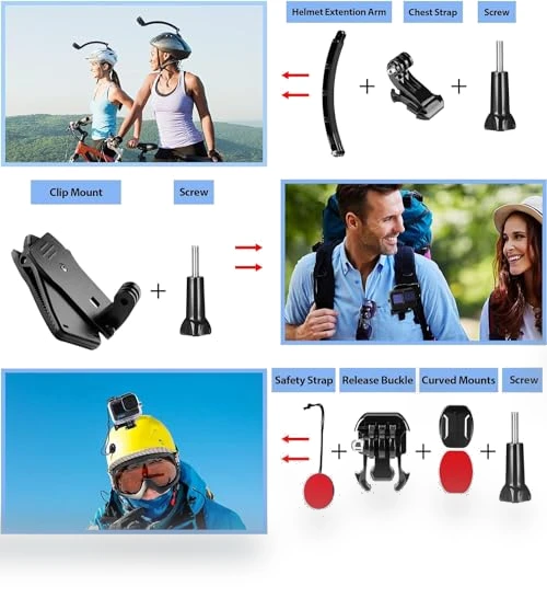 Action Camera Accessories Kit — Wearable Cameras, HONGDAK