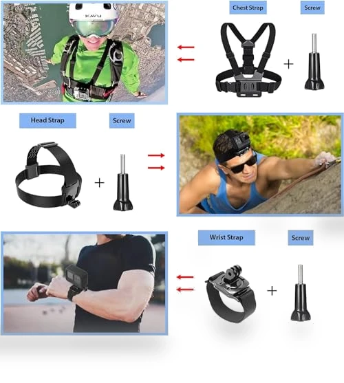 Action Camera Accessories Kit — Wearable Cameras, HONGDAK