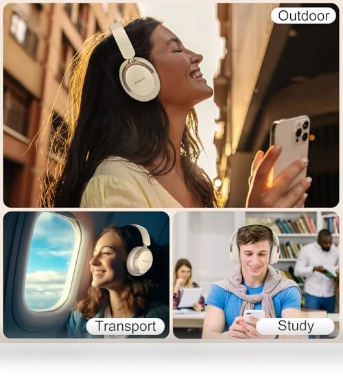 Bluetooth Headphones Over Ear — Over-Ear Headphones, RORSOU