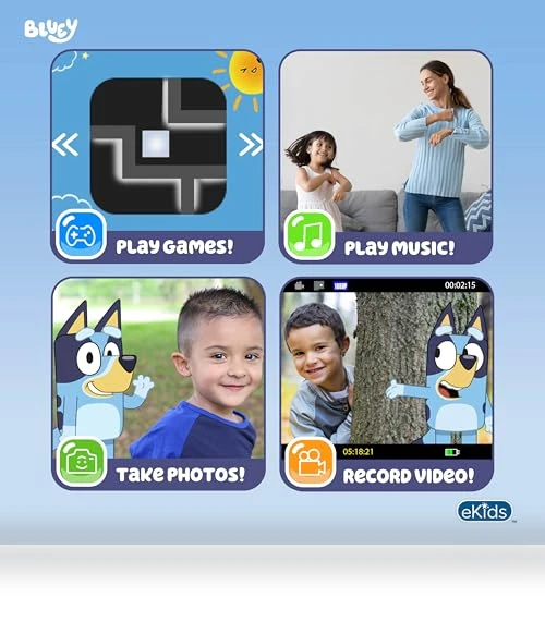 Bluey Kids Camera with SD Card — Interactive Learning Devices, eKids