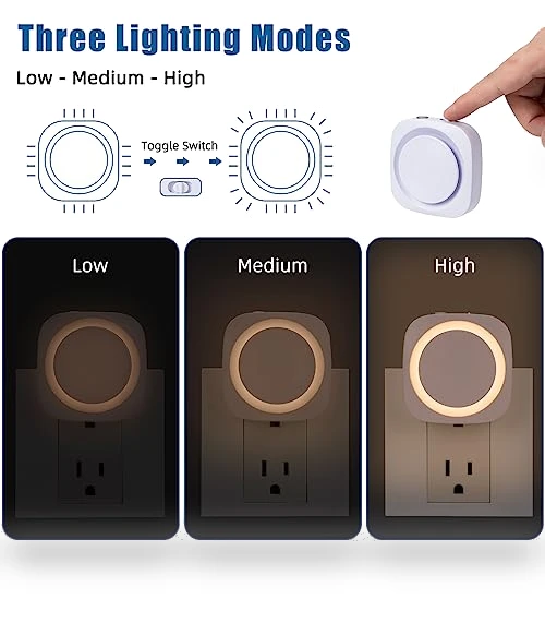 Dimmable Night Light with Dust to Dawn Sensor — Night Lights, EHENMALOM