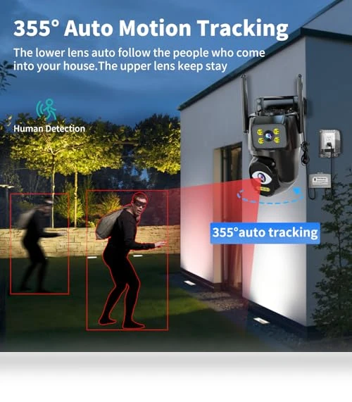 Dual Lens WiFi Security Camera Outdoor — Security Cameras