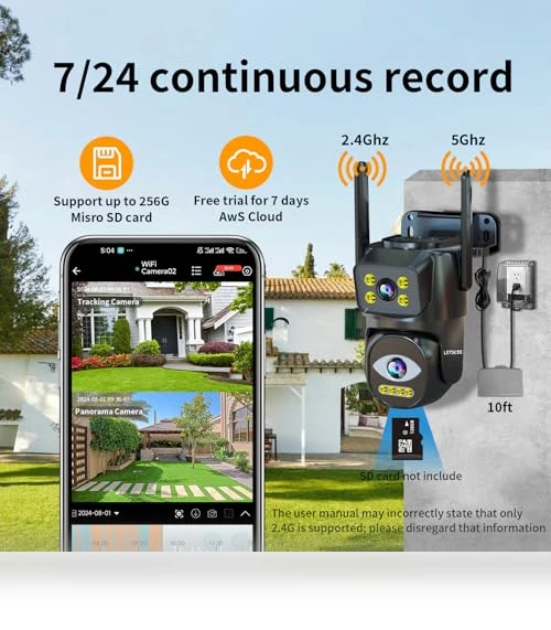 Dual Lens WiFi Security Camera Outdoor — Security Cameras