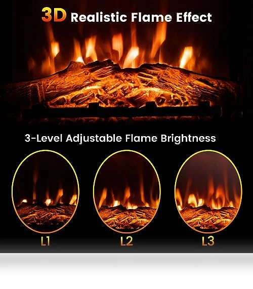 Electric Fireplace with Mantel — Electric Heating Solutions, GOFLAME