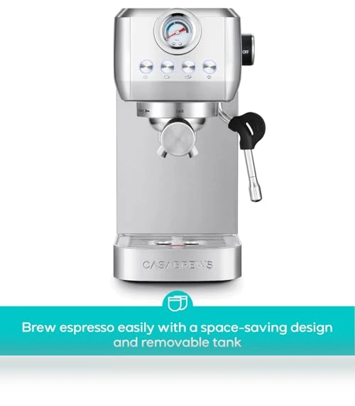 Espresso Machine with Steam Milk Frother — Coffee & Espresso Combos, CASABREWS