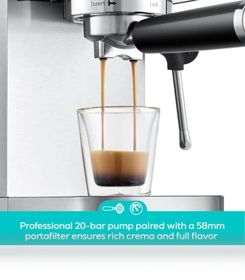 Espresso Machine with Steam Milk Frother — Coffee & Espresso Combos, CASABREWS