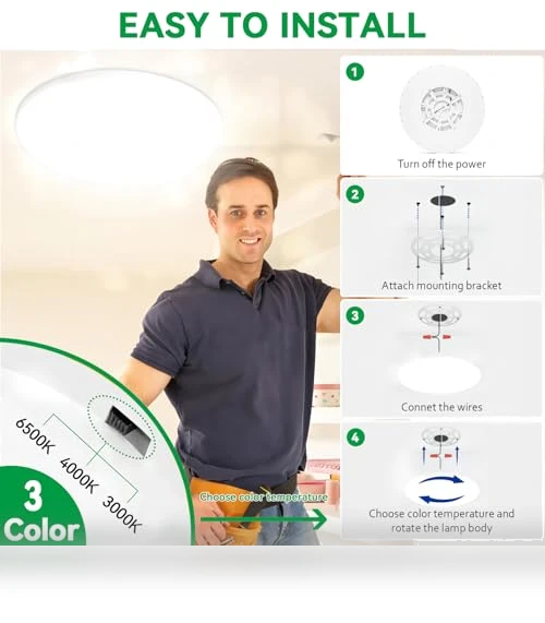 Flush Mount Ceiling Light — Overhead Lighting, AprZLee