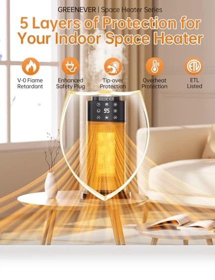Indoor Space Heater with Humidifier — Air Moisturizers, GREENEVER