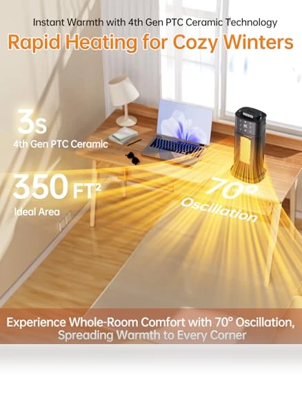 Indoor Space Heater with Humidifier — Air Moisturizers, GREENEVER