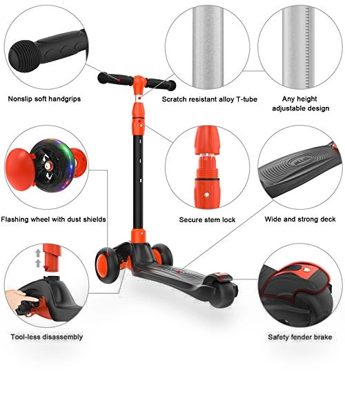 Lean 'N Glide 3-Wheeled Push Scooter — Push Scooters, Allek