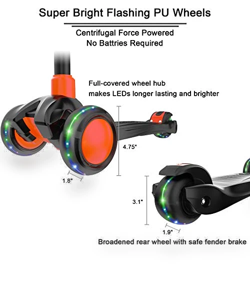 Lean 'N Glide 3-Wheeled Push Scooter — Push Scooters, Allek