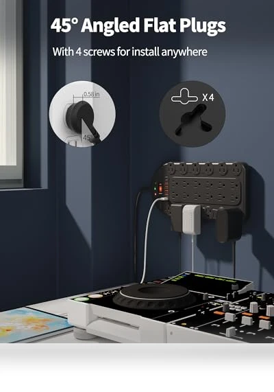 Multi-Function Power Strip Surge Protector — Power Solutions & Surge Protection, DEPOW