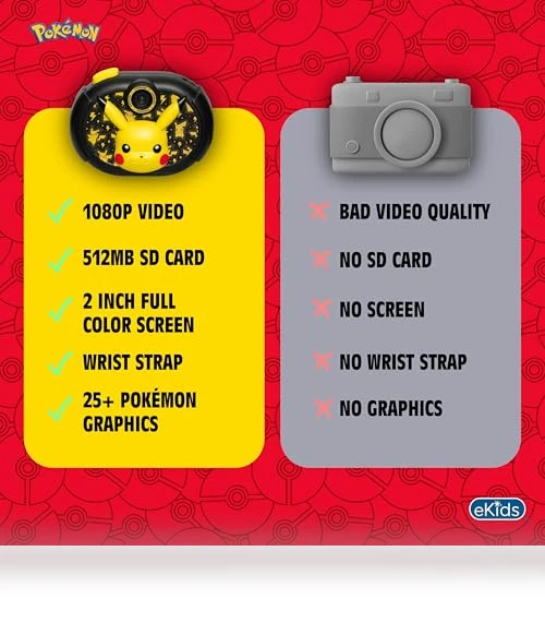Pokemon Kids Camera — Interactive Learning Devices, eKids
