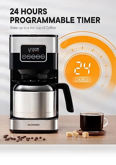Programmable Coffee Maker with Thermal Carafe — Coffee Makers, SHARDOR