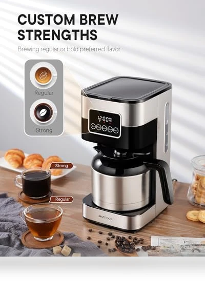 Programmable Coffee Maker with Thermal Carafe — Coffee Makers, SHARDOR