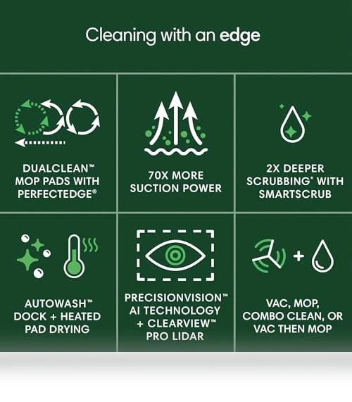 Robot Vacuum & Mop + AutoWash Dock — Smart Cleaning Robots, iRobot