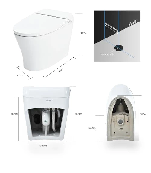 Smart Toilet with Bidet Built in — Bathroom Essentials, Merax