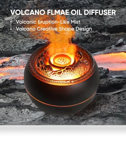 Volcano Fire Flame Aromatherapy Diffuser — Diffusers, Yaledi
