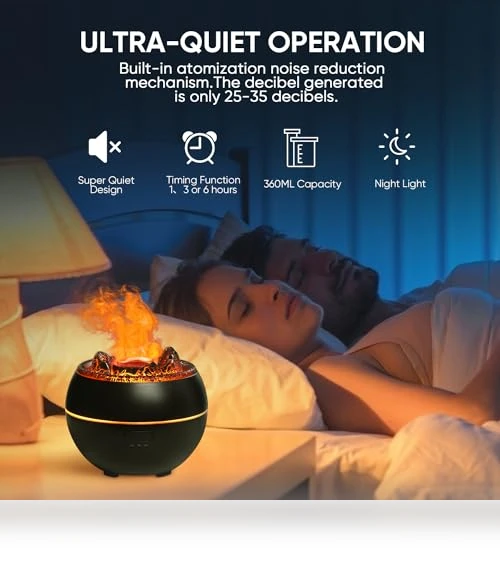 Volcano Fire Flame Aromatherapy Diffuser — Diffusers, Yaledi