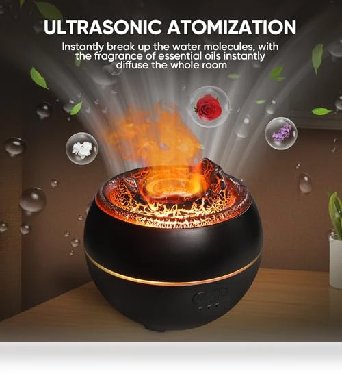 Volcano Fire Flame Aromatherapy Diffuser — Diffusers, Yaledi