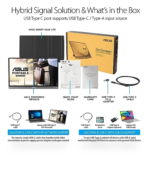 ZenScreen 15.6” 1080P Portable USB Monitor — Replacement Screens, Asus