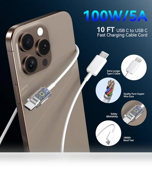 45W USB C Super Fast Charger Block with 10 FT Type C-C Long Cable Cord — Chargers, Shenzhen Xihuida Electronics Co., Ltd.