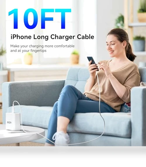45W USB C Super Fast Charger Block with 10 FT Type C-C Long Cable Cord — Chargers, Shenzhen Xihuida Electronics Co., Ltd.