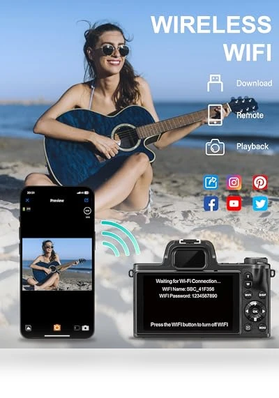 4K Digital Camera for Photography — Camcorder, banflower