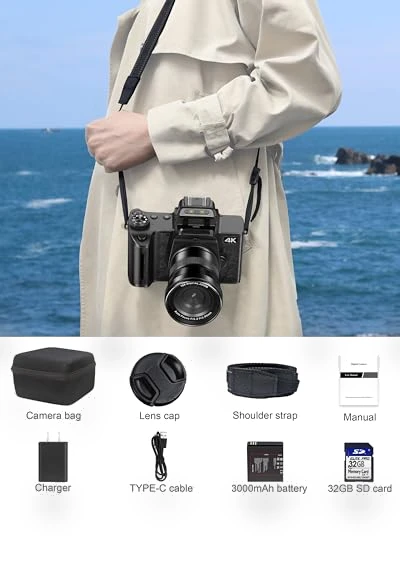 4K Digital Camera for Photography — Camcorder, banflower